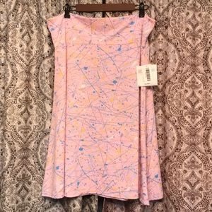 LuLaRoe A-line skirt Azure splatter print